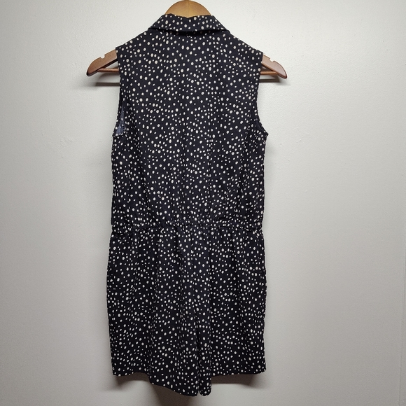 Potter's Pot Romper Women Size S Black Cream Sleeveless Collared - Picture 6 of 9